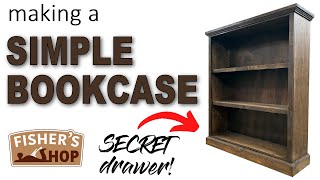 Woodworking Making a simple bookcase with hidden storage [upl. by Quintina]