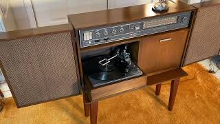 1967 GE Stereo Consolette Record Player Model RC 6731 BWDA [upl. by Aidnic840]