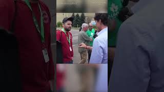 Trudeau confronted by steelworker in tense exchange ‘Don’t believe you’ shorts [upl. by Einnaf]