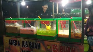 OMSETNYA JUTAAN SEMALAM HABIS 8 KOTAK  ES MELON ES CAMPUR ES LEMON  INDONESIAN STREET FOOD [upl. by Mia]