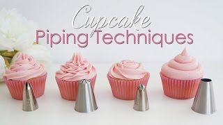 Cupcake Piping Techniques Tutorial [upl. by Steffane]