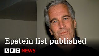 Jeffrey Epstein List of names in court files released  BBC News [upl. by Citarella236]