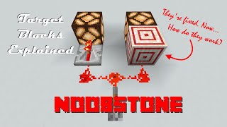 How Do Target Blocks Work  NoobStone  Minecraft Bedrock Edition 117120 Redstone Tutorial [upl. by Laurette]