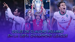 Goles de Claudio Pizarro  Champions League 2001  2015 [upl. by Terrye]