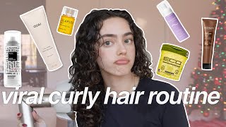 VIRAL TikTok Curly Hair Routine [upl. by Barnes978]