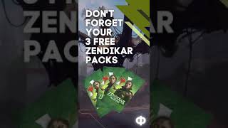 3 FREE Zendikar Rising Booster Packs Code MTG Arena shorts [upl. by Dell]