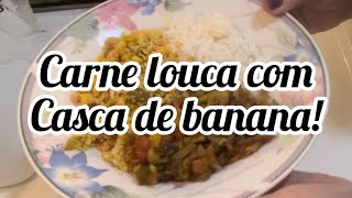 Carne louca de casca de banana [upl. by Tsan]