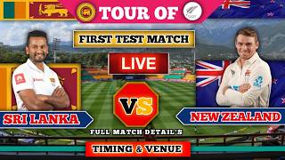 SRI LANKA VS NEW ZEALAND  1st Test Match  Full details  New Zealand Tour Of Sri Lanka 2024 [upl. by Reteid]