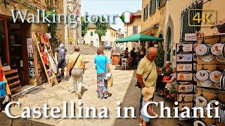 Castellina in Chianti Tuscany Italy【Walking Tour】History in Subtitles  4K [upl. by Lleirbag]