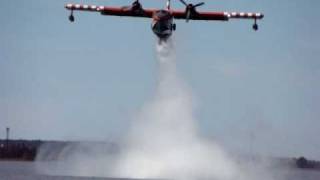 CL 215 Canadair water bomber practice drop circuit [upl. by Ahset]