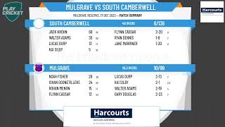 Eastern Cricket Association  Sunday Turf 3 Lourey Shield  Round 10  Mulgrave v South Camberwell [upl. by Brebner403]