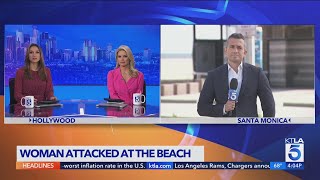 Woman attacked along the beach in Santa Monica [upl. by Ayimat44]