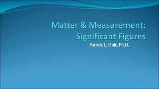 Significant Figures Part 1 [upl. by Hamo269]