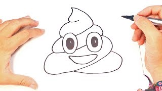 How to draw a Poop Emoji Step by Step  Poop Emoji Whattsaap [upl. by Ppilihp]