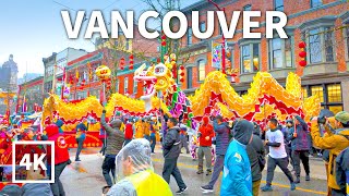 Vancouver Lunar Chinese New Year Chinatown Parade in 2024  Year of the Dragon【4K HDR】Vancouver Walk [upl. by Melisande]