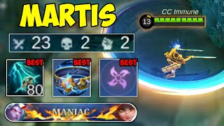 Martis Build and Emblem Mobile Legends [upl. by Nivram]