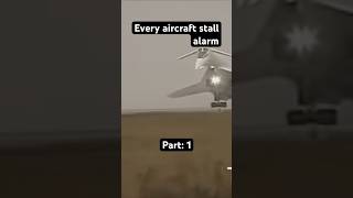 Every aircraft stall alarm 🚨 part 1 [upl. by Aicul]