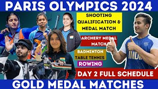 जानिए 28 July का पूरा Schedule  Paris Olympics 2024  Todays Gold Medal matches  ShootingArchery [upl. by Domash949]