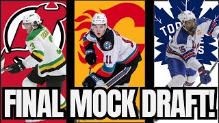 FINAL Top 32 MOCK DRAFT  Predictions For 2024 NHL Draft [upl. by Maiah]