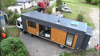 Tiny House winched onto site  Rapaki Bay [upl. by Nobel]