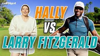 Larry Fitzgerald vs Hally Leadbetter  On The Tee  Golf Digest [upl. by Lisha]