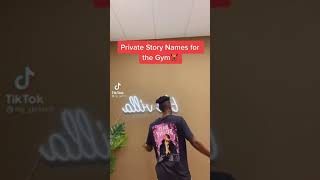 Private story names for the gym…🤣 shorts [upl. by Acinoda335]