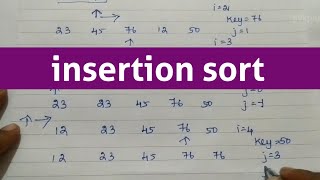 insertion sort in tamil  data structures insertionsort datastructures gvspace [upl. by Eniluqaj]