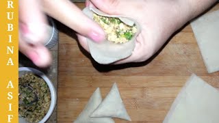 How to fold Samosa 2 Ways By Rubina Asif [upl. by Yllod]