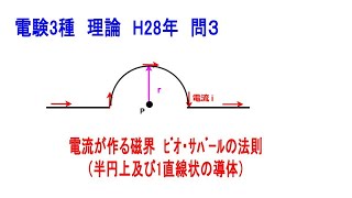 電験3種 理論 H28年 問3 磁界の強さ・ﾋﾞｵｻﾊﾞｰﾙの法則（Magnetic Field [upl. by Jacobson]