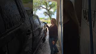 who else uses the conditioner on their paint wranglers Chevrolet silverado carwash [upl. by Dorison]