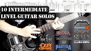 10 Intermediate Guitar Solos To Improve Your Playing  Guitar Lesson Tab [upl. by Yrevi637]