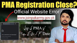 155 PMA Long Course Online Registration Closed  Pak Army Official Website Error [upl. by Airdnaxila]