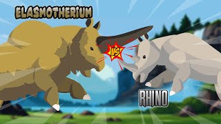 Elasmotherium vs Rhino  Modern vs Prehistoric Animals S1  Animal Animation [upl. by Yar644]