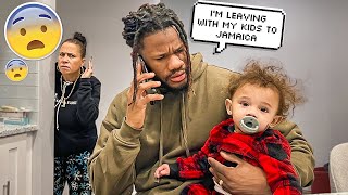 Running Away With My Kids To JAMAICA  Emotional Prank [upl. by Annayehc]