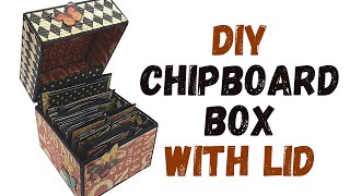 Chipboard Box with a Lid Tutorial [upl. by Savory]