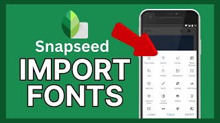 How to Import Fonts in Snapseed 2024 [upl. by Reider111]