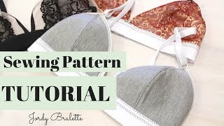 Bralette Sewing Pattern Tutorial  Jordy Bralette Patten  Emerald Erin [upl. by Aniroz]