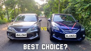 Maruti BALENO Zeta VS Toyota GLANZA G Real Life Comparison [upl. by Mathre]