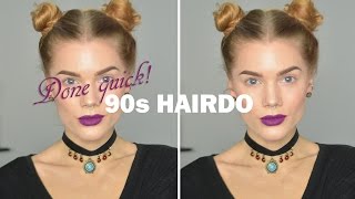 Done Quick  90s Hairdo  Linda Hallberg makeup tutorials [upl. by Nesmat]