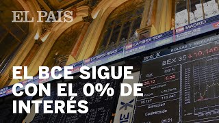 El BCE mantiene los tipos de interés en el 0  Economía [upl. by Yerocal274]