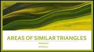 Theorem 66 Triangles  Class X  Ratio of areas of two similar triangles [upl. by Aidne]