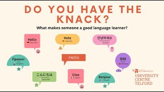 Do you have the knack What makes someone a good language learner [upl. by Reppart]