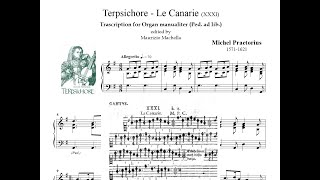 M Praetorius 15711621 Canarie from Terpsichore  Organ transcription [upl. by Sabah]