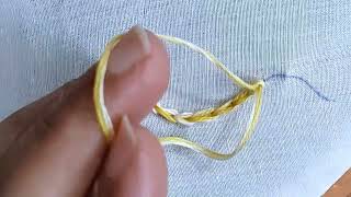 Very fast and unique technique to make chain stitch embroidery stitch [upl. by Bashuk]