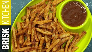 Peri Peri Fries  Basic Fries Recipe  Brisk Kitchen Recipes [upl. by Okomom]