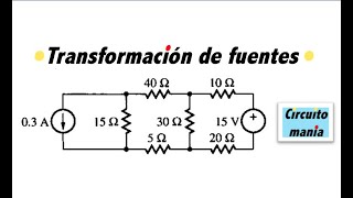 Transformación de fuentes  Problema 350 quotElectric Circuits Fundamentals Francoquot [upl. by Deloris]