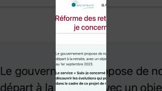 Réforme des retraites simulateur suisje concernée  Inforetraitefr réformedesretraites [upl. by Rico]