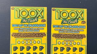 TWO 100X THE CASH SCRATCH OFFS FROM THE FLORIDA LOTTERY [upl. by Pammi252]