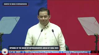 House Speaker Martin Romualdez opens Congress second regular session SONA2023 [upl. by Kaufmann]