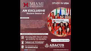 Exclusive Student Session at Abacus  Miami University on 18th March 2024 1230PM to 230PM [upl. by Helyn650]